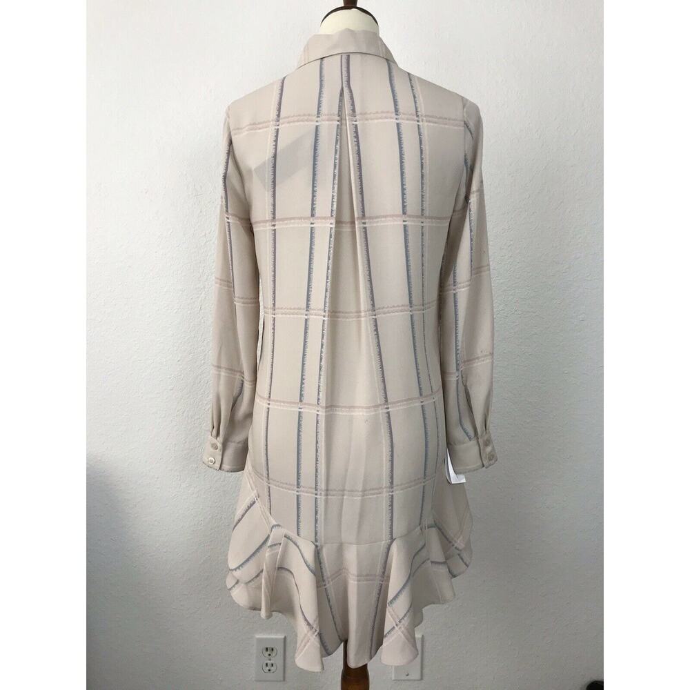 BCBGMaxAzria Dress Peggy Drop Waist Plaid Swing Mini Preppy Contemporary Modern - Picture 8 of 12